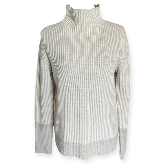 Kinross Cashmere Almond Funnel Neck Sweater - Medium - 100% Cashmere - Picture 1 of 7